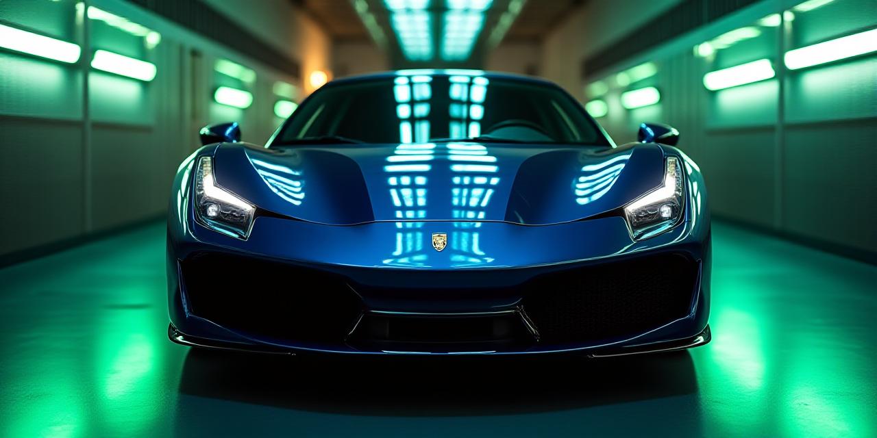 Auto di lusso in esposizione